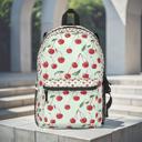 Cherries Custom Name Backpacks for School Work Gym Everyday, Lots of Patterns