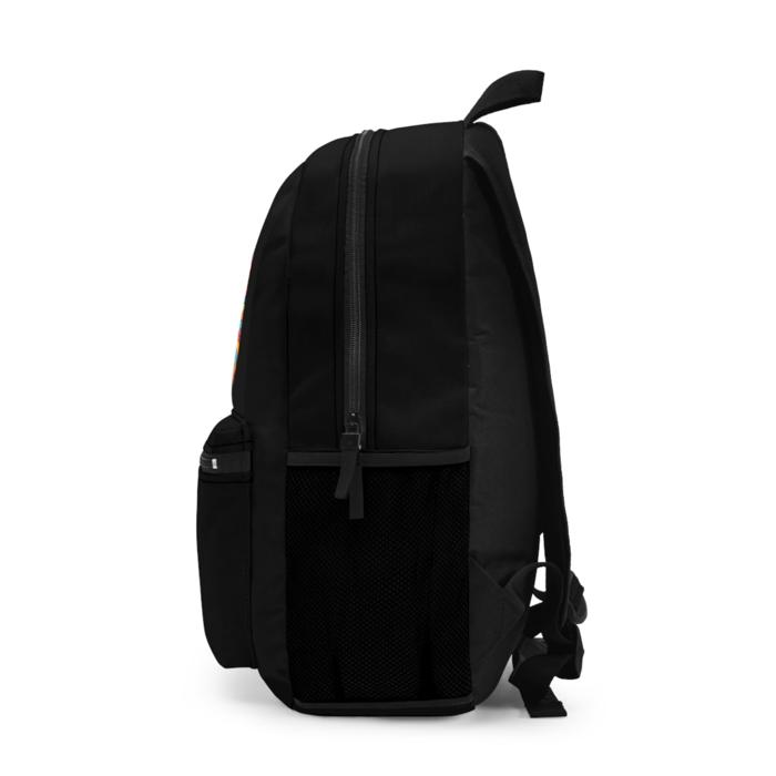 Bearded Dragon Colorful Backpack, Bold Black Lizard Print Bag for School Travel & Everyday