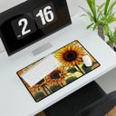 Desk Mat Medium Sunflowers Stained Glass Style Large Desk Mat/Gaming Pad