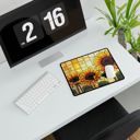 Mousepad Sunflowers Stained Glass Style Large Desk Mat/Gaming Pad