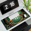 Desk Mat Large Mushrooms Stained Glass Style Desk Mat/Gaming Pad