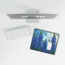 Mousepad Bluebonnets Stained Glass Style Desk Mat, Large Gaming Pad