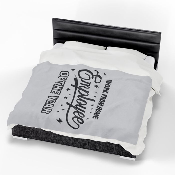 Work From Home Funny Cozy Blanket for Remote Workers Coworkers or Self-Care Days