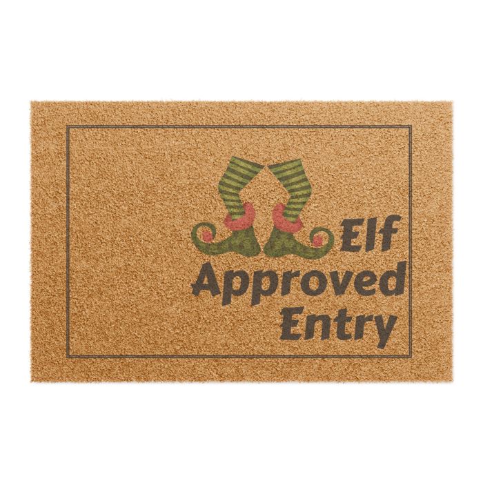 Elf Shoes Funny Doormat, Holiday Gift for Couples , Dorm or Apartment Decor