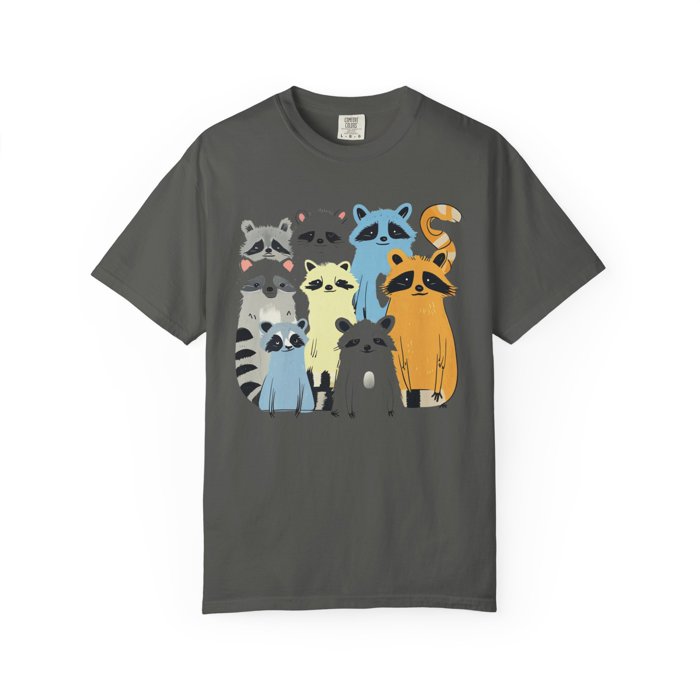 Raccoon Gang Comfort Colors T-shirt, Cottagecore Critters