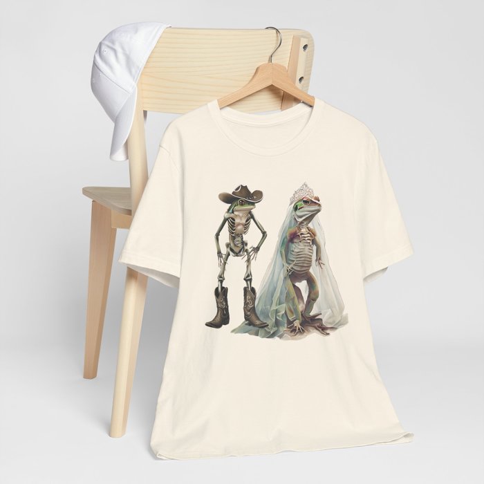 Frog and Lizard Skeleton Couple Tshirt, Western Halloween Costume for Couples