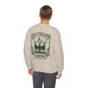  Reindeer  Crewneck Sweatshirt, Front & Back Forest Wildlife Design