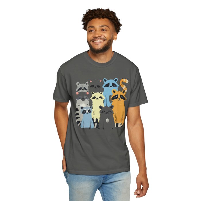 Raccoon Gang Comfort Colors T-shirt, Cottagecore Critters