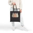  Patterned Ghosts Tote Bag, Spooky Cute Carry Bag, Gift for Games Player Teacher or Student