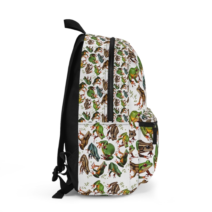Frog Print Backpack for Kids Teens  Adults, Nature Lovers  and Herpetologists