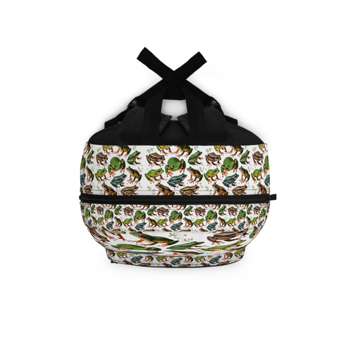 Frog Print Backpack for Kids Teens  Adults, Nature Lovers  and Herpetologists