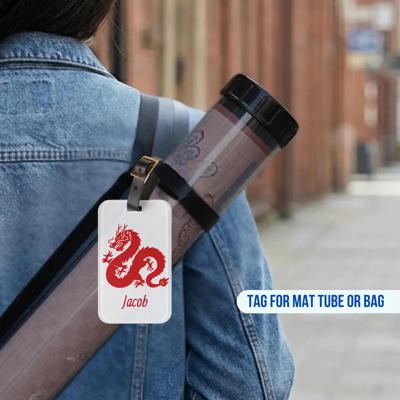 Custom Mahjong Red Dragon Tag for Bag or Mat Carrier, Mat Tube Marker, Mah Jongg Gift