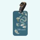 TEAL DRAGON Custom Mahjong Red Dragon Tag for Bag or Mat Carrier, Mat Tube Marker, Mah Jongg Gift