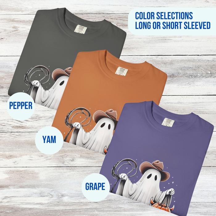 Western Ghost T-Shirt, Comfort Colors Short or Long Sleeve