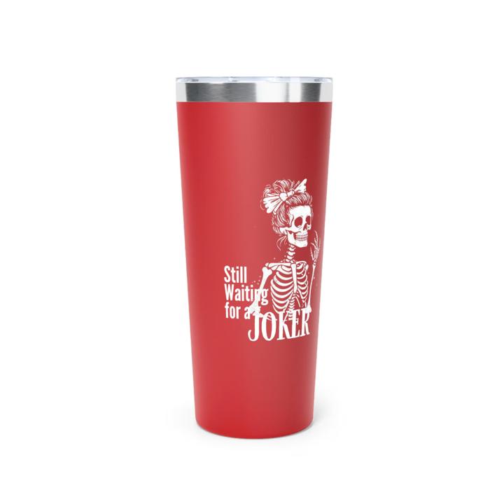 Mahjongg Travel Mug "Still Waiting for a Joker" 22oz Stainless Steel 