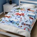  Snowy Village Mink Plush Blanket, Christmas or Hanukkah Gift, Super Soft Throw