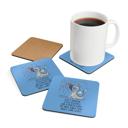  Peace Mahjong Love Hardboard Coasters with Cork Bottom (Set of 4), Tile Game Players Gift