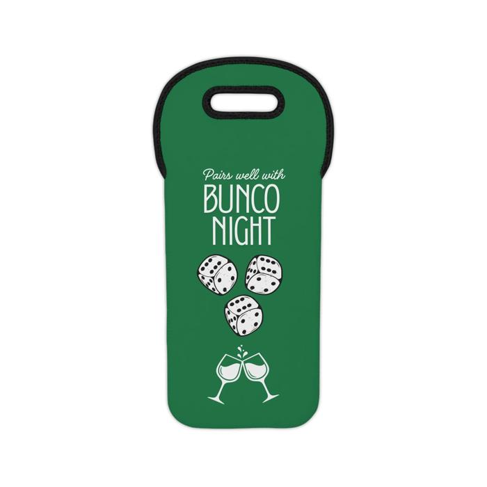 Funny Bunco Night Wine Tote Bag, Gift for Bunko Players, 4 Color Choices