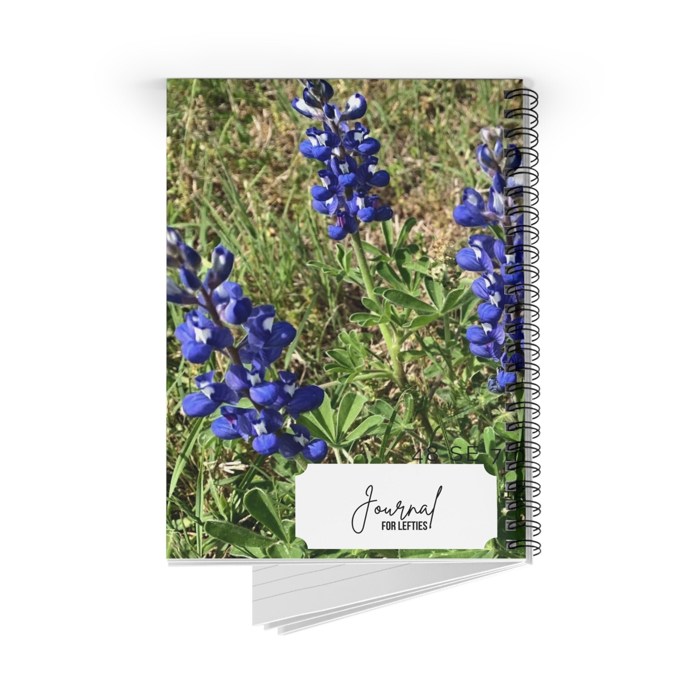 Bluebonnet Journal for Lefties Spiral Notebook