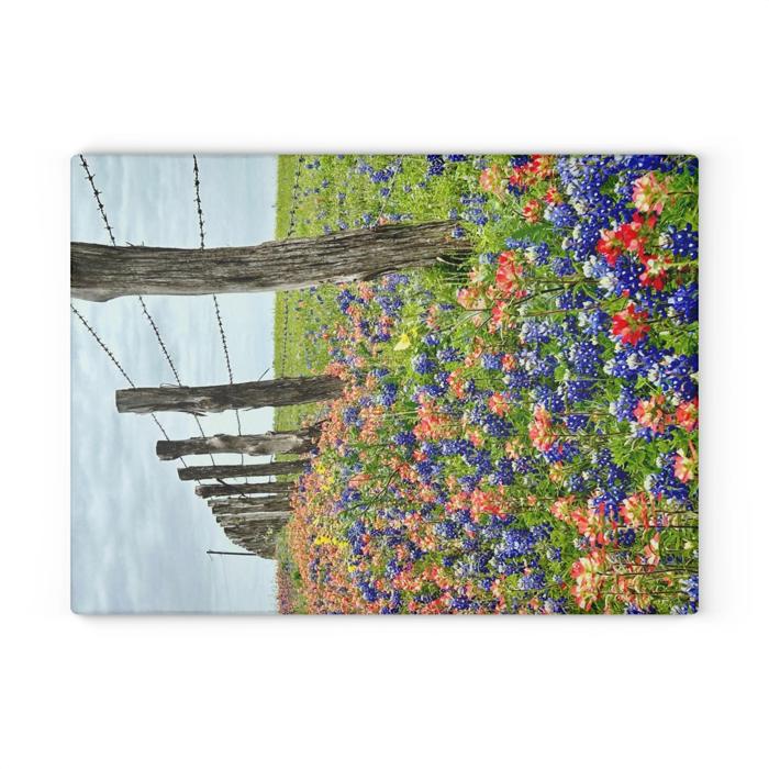 Wildflowers Glass Cutting Board