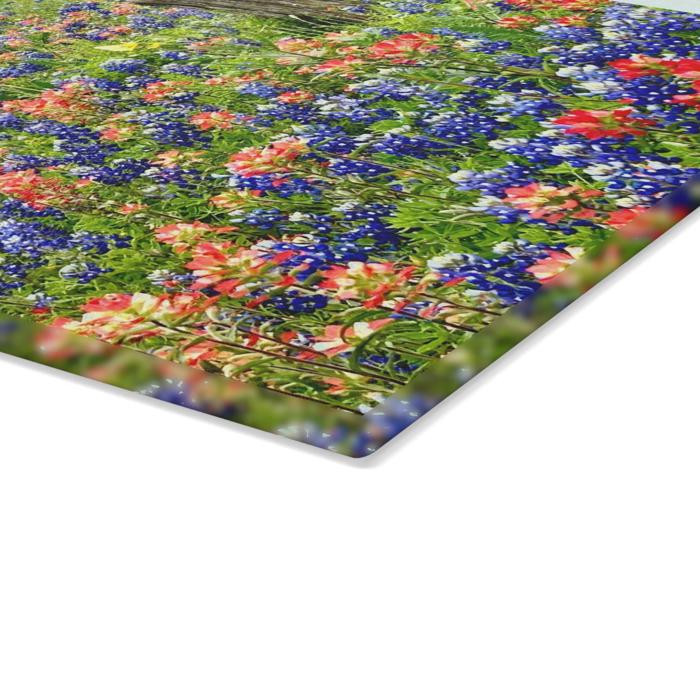 Wildflowers Glass Cutting Board