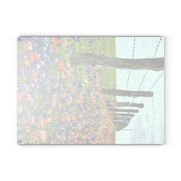 Wildflowers Glass Cutting Board