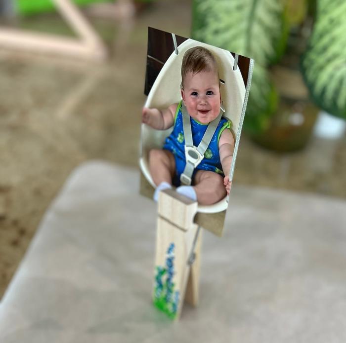 Bluebonnet Note Clip/Recipe Card/Photo Holder, Hand Painted 