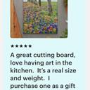  Wildflowers Glass Cutting Board