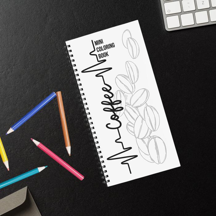 Coffee Addicts Mini Coloring Book, Coffee Lovers Adult Coloring Book for Stress Relief