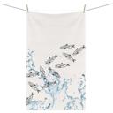  Fishes Tea Towel with Water Splash Design