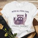  House Divided Funny Raccoon T-Shirt, Longhorns vs Aggies Funny College Rivalry Tee