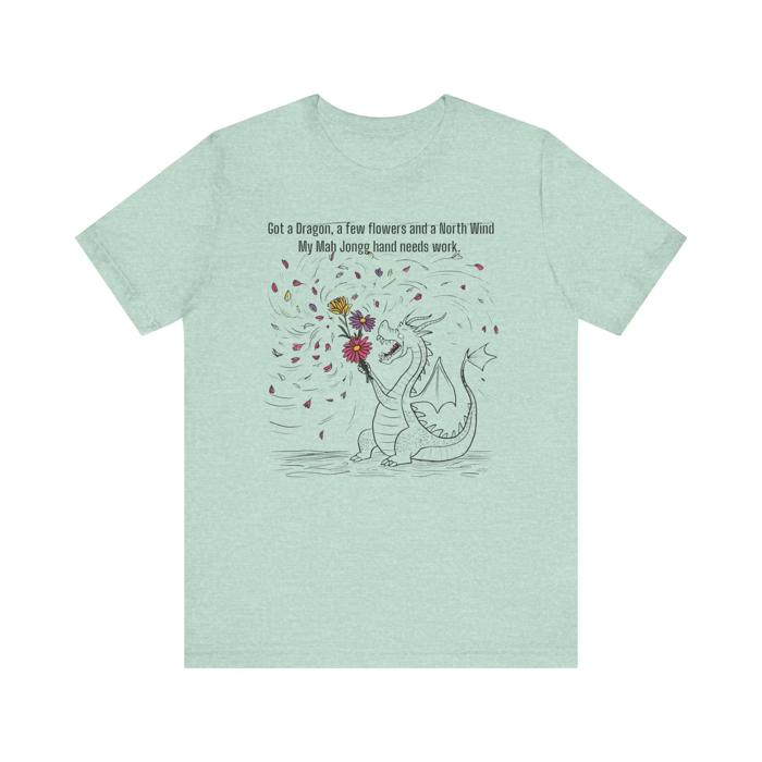 Dragon Flowers Winds Mahjongg Funny Tshirt