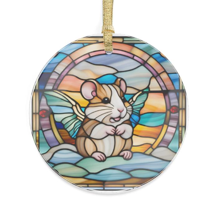 Pet Memorial Suncatcher Stained Glass Style Acrylic Ornament, Choose Your Breed