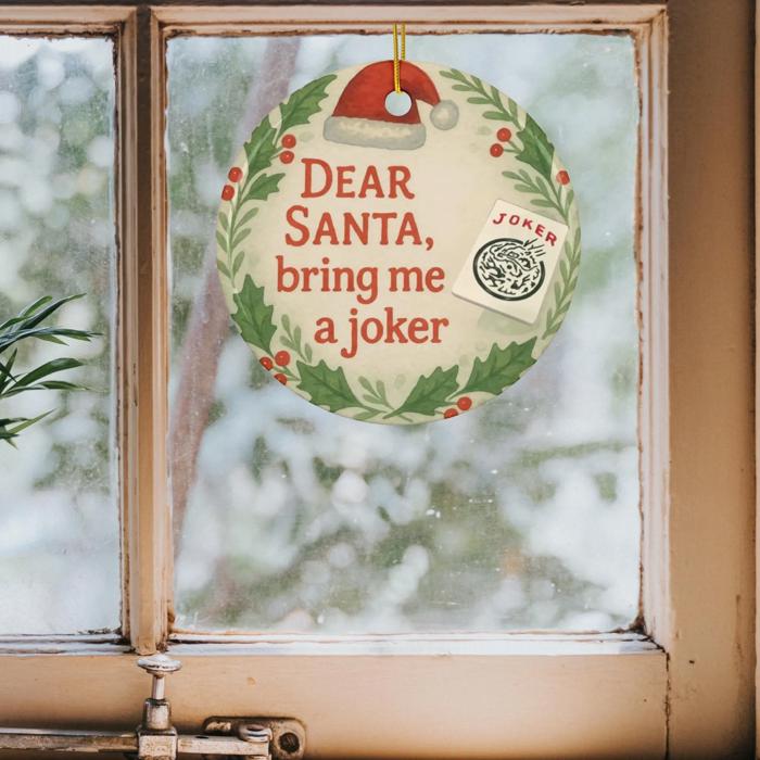 Mah Jongg Christmas Ornament,Funny Xmas Holiday Keepsake