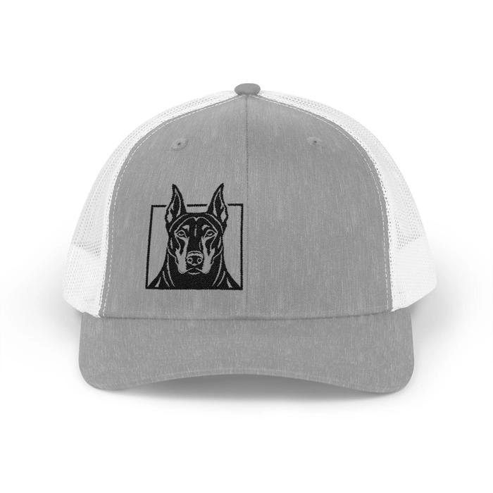 Custom Dog Breed Embroidered Trucker Hat, Trendy Offset Embroidery 