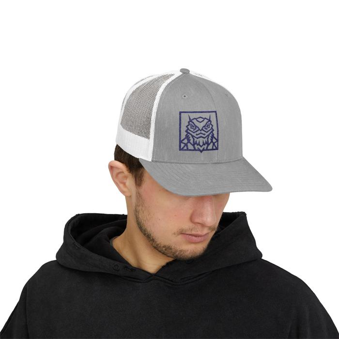 Custom Dog Breed Embroidered Trucker Hat, Trendy Offset Embroidery 