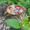  Brass Modern Bee and Butterfly Fountain for Flower Beds Bushes Potted Plants