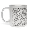 Silver Book Club Vibes Metallic Gold or Silver Book Lover Coffee Cup