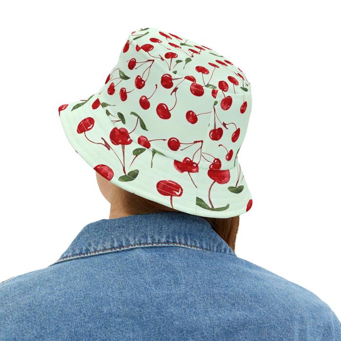 Cherry Bucket Hat, Retro Summer Accessory