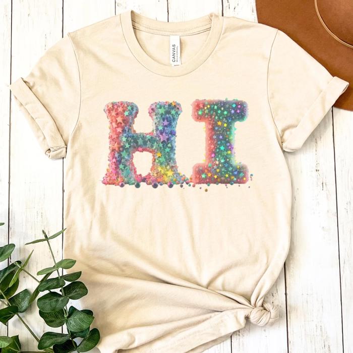 3D Sprinkles T-Shirt with Hi Graphic