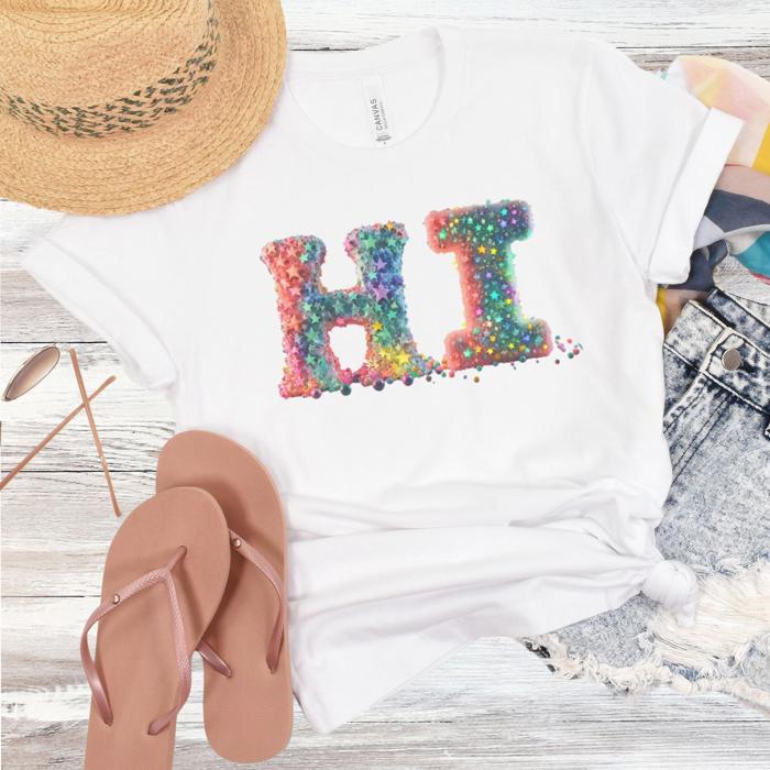 3D Sprinkles T-Shirt with Hi Graphic