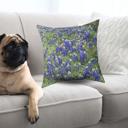  Texas Bluebonnets Throw Pillow Faux Suede