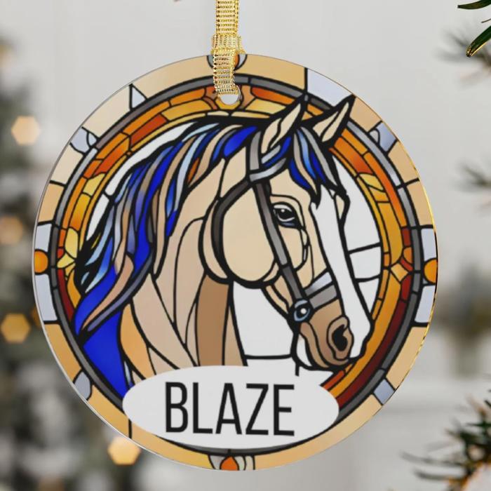 Pet Memorial Suncatcher Stained Glass Style Acrylic Ornament, Choose Your Breed