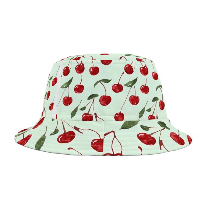 Cherry Bucket Hat, Retro Summer Accessory