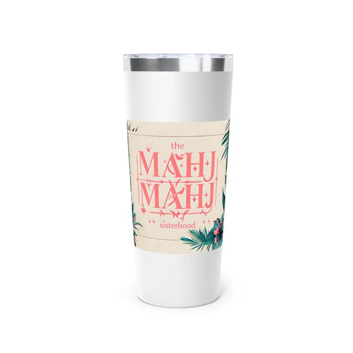 Mahjong Travel Mug "Mahj Mahj Sisterhood" 22oz Stainless Steel 