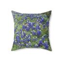  Texas Bluebonnets Throw Pillow Faux Suede