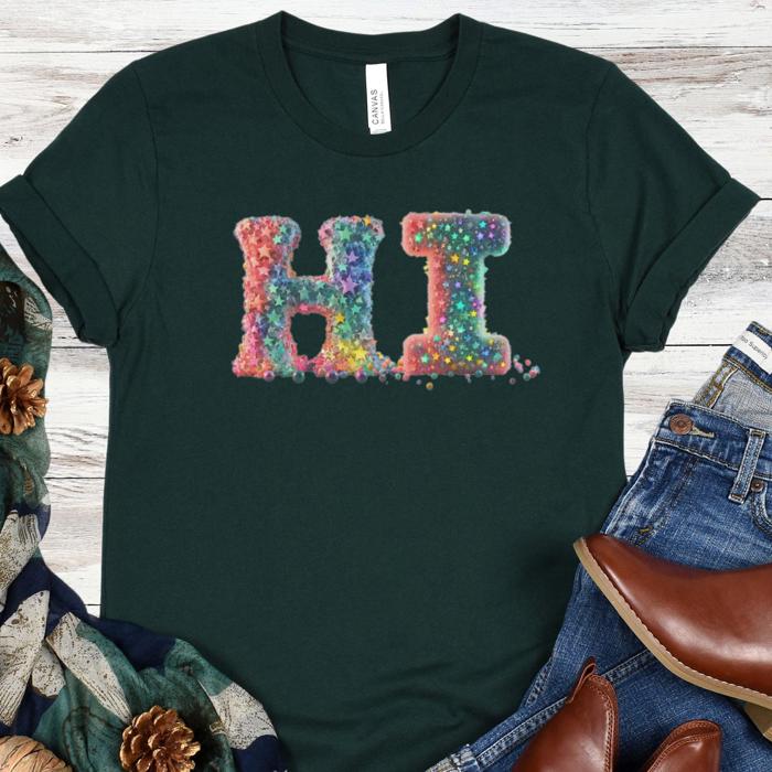 3D Sprinkles T-Shirt with Hi Graphic