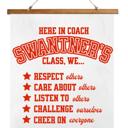  Custom Teacher Class Rules Wood Topped Wall Tapestry