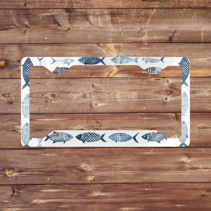 Blue Fishes License Plate Frame