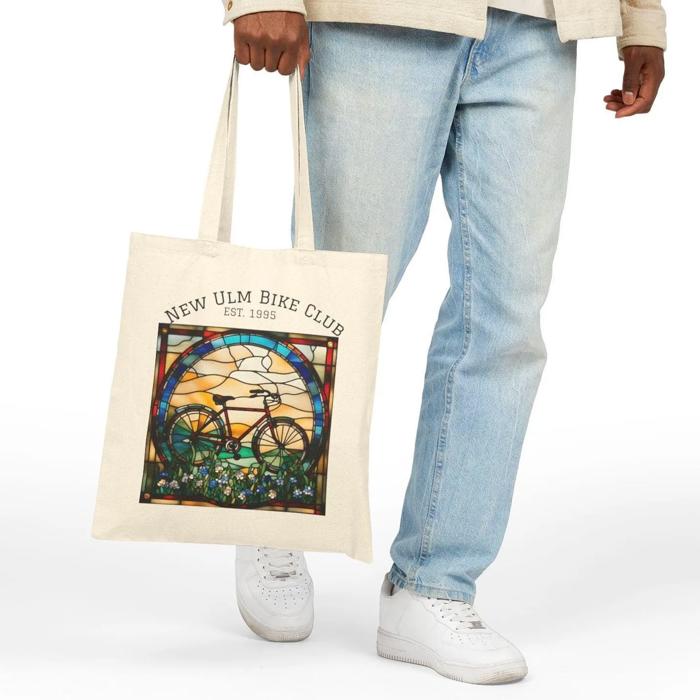 Cyclist Personalized Cotton Canvas Tote Bag